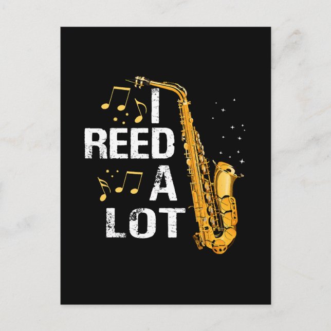 Rolig Saxofon Vykort (Framsida)