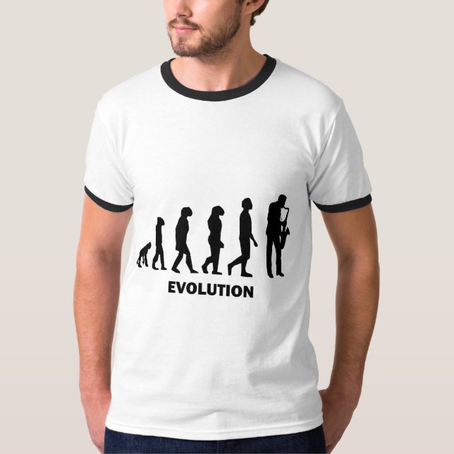 rolig saxofonspelare tee (Framsida)