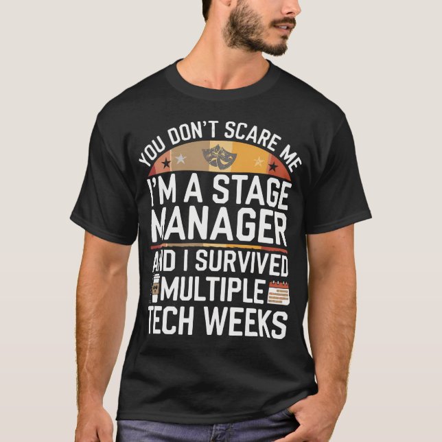 Rolig scenchef Teknikveckor Teaterchef T Shirt (Framsida)