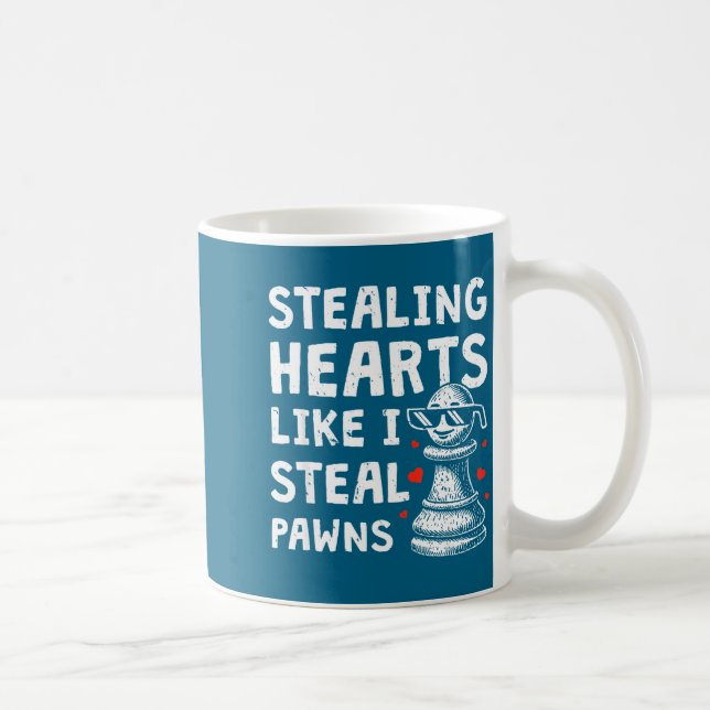 Rolig schack valentinsdag stjäl hjärta som kaffemugg (Höger)
