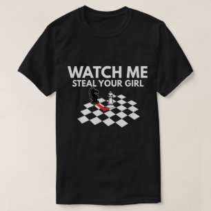 Rolig schackhäst flytta stjäl din drottning design t shirt