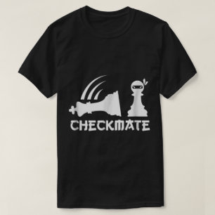 Rolig Schackkonst med Ninja Bonde Checkmate T Shirt