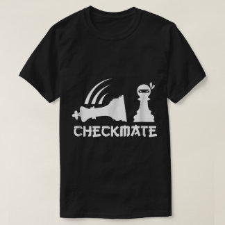 Rolig Schackkonst med Ninja Bonde Checkmate T Shirt