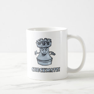 Rolig schackmatt för råkaschackbiet (tecknad)! kaffemugg