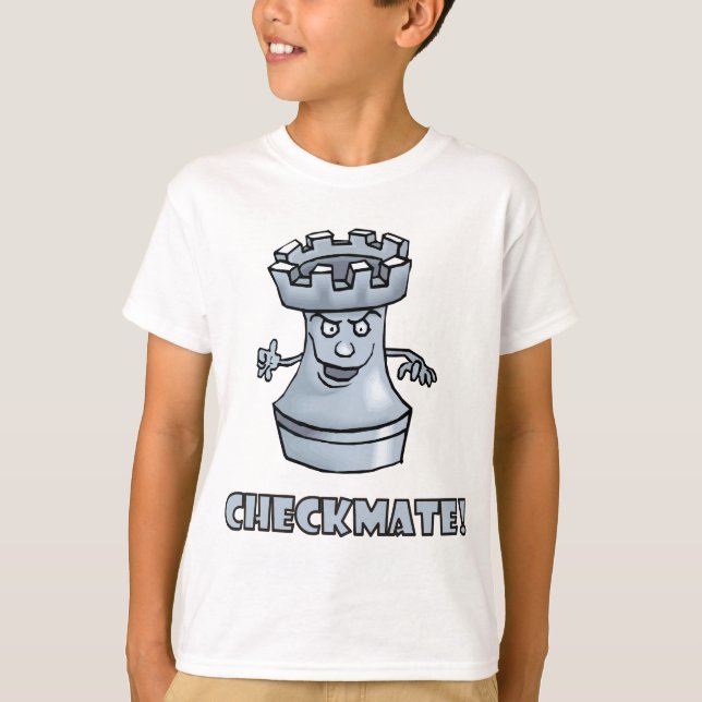 Rolig schackmatt för råkaschackbiet (tecknad)! tee shirt (Framsida)