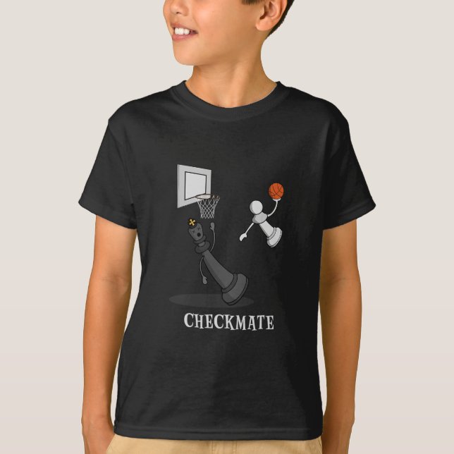 Rolig Schackmatt Schack Sketll Spelbräde Kung Bond T Shirt (Framsida)
