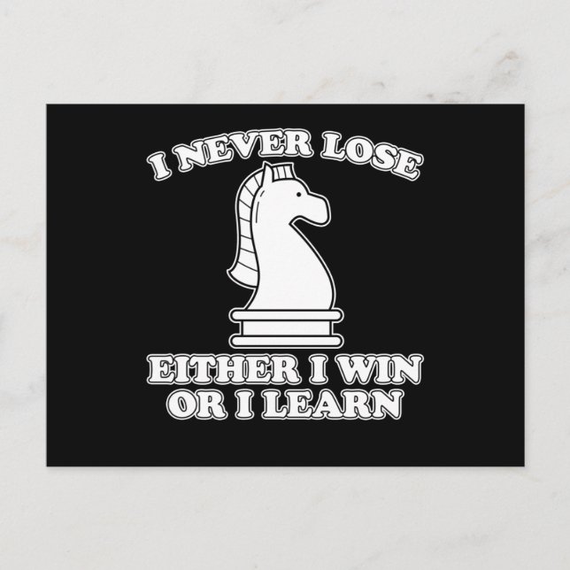 Rolig schackpjäs Schackspelare Kul schackspel pres Vykort (Framsida)