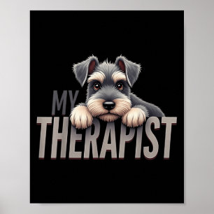 Rolig Schnau Valp Min Terapeut Schnauzer Hund Poster