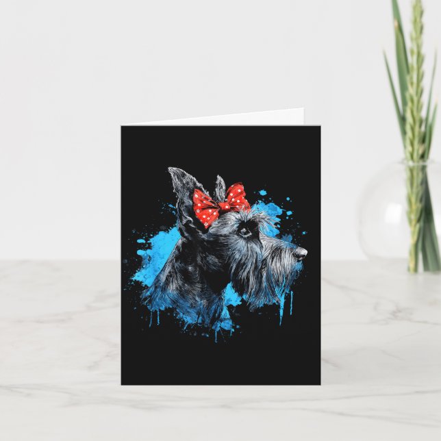 Rolig schnauzer-design för hundälskare mors dag kort (Framsida)