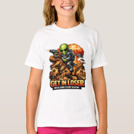 Rolig Sci-Fi Fantasy Meme Konst, Utomjording Ridar T Shirt