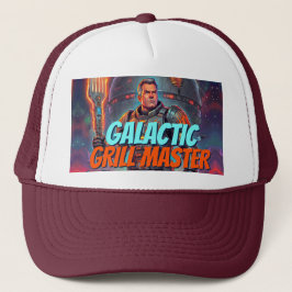Rolig Sci Fi Utomjording Grillning Retro Halvton T Keps