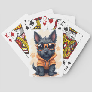 Rolig Scottish Terrier Kawaii Hund Casinokort