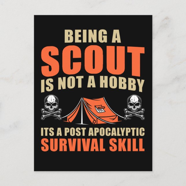 Rolig Scoutäventyrs Tält Naturälskare Camper Vykort (Framsida)