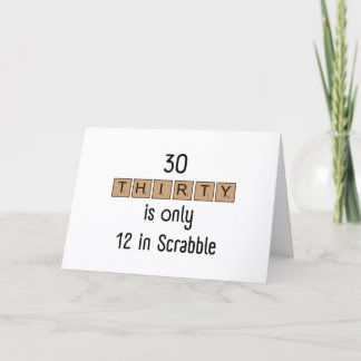 Rolig Scrabble 30-års födelsedags kort