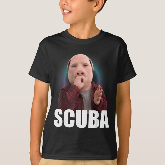 Rolig Scuba-dans Meme Gris Man Meme Brainrot T Shirt (Framsida)