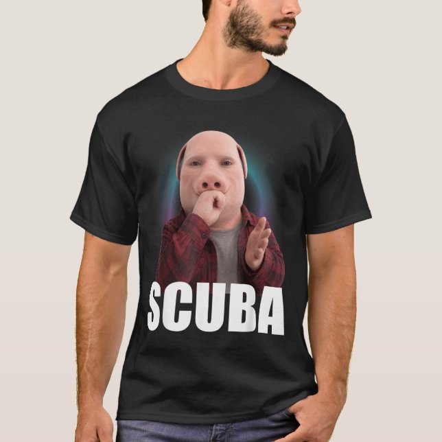 Rolig Scuba-dans-meme Gris Man-meme Brainrot T Shirt (Framsida)
