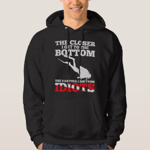 Rolig Scuba-dykning Flagga Dyk Citat Scuba Dykare Hoodie
