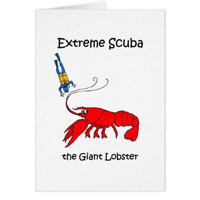 Rolig scuba hälsningskort (Framsidan)
