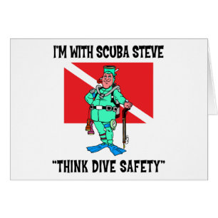 Rolig SCUBA Steve Hälsningskort