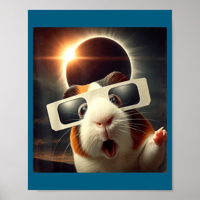 Rolig Selfie Marsvin Kvinnor Män Poster (Framsidan)