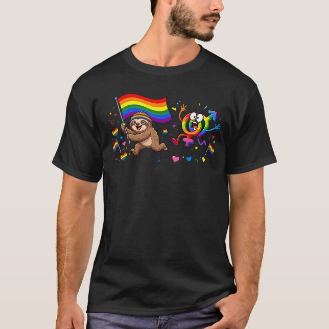 Rolig Seng Lgbt Regnbåge Lesbisk Gay Pride Kvinnor T Shirt (Framsida)
