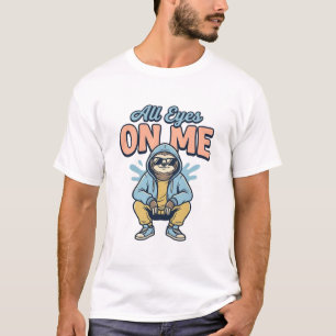 Rolig sengångare alla ögon på mig vintage vektorde t shirt