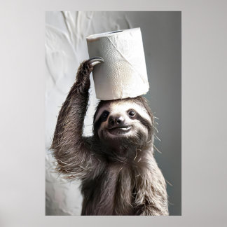 Rolig sengångare badrum väggkonst, rolig sengångar poster