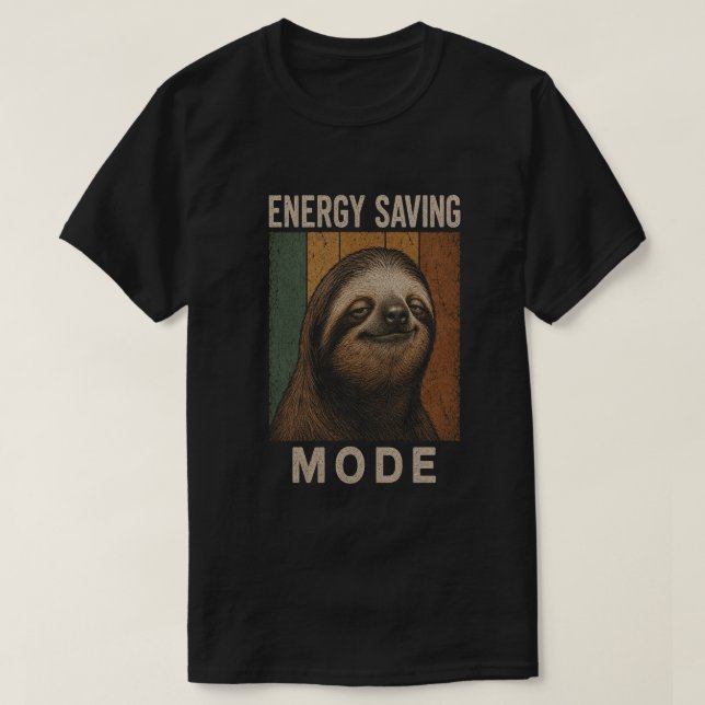 Rolig sengångare Energisparläge Retrodesign T Shirt (Design framsida)