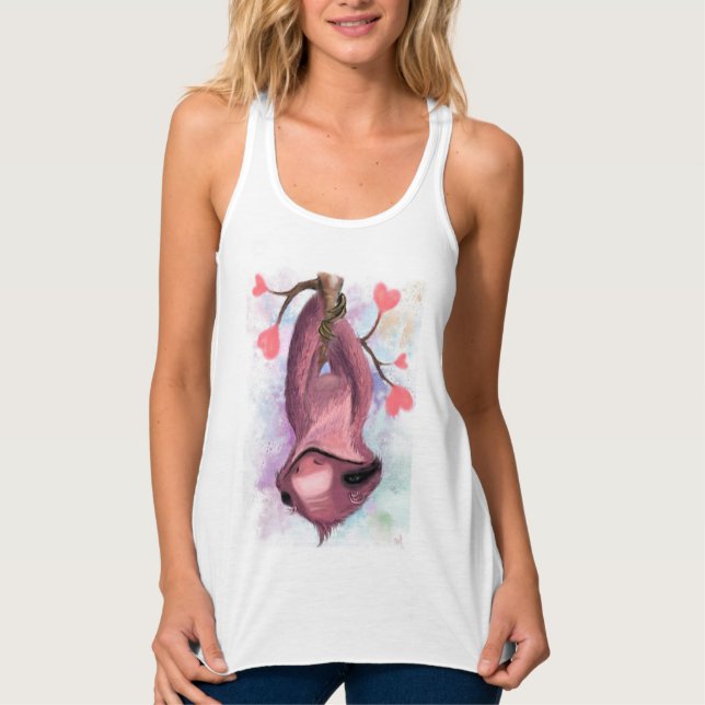 Rolig sengångare tanktop linne med racerback  (Framsida)