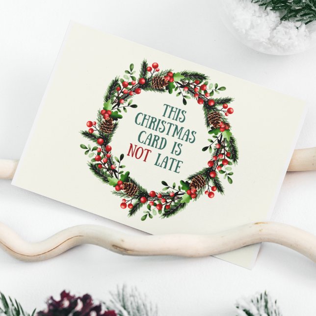 Rolig senkommen vintage julstilstil helgkort (The Twelve Days of Christmas do not begin until Dec. 25. Set your friends straight with this card!
)