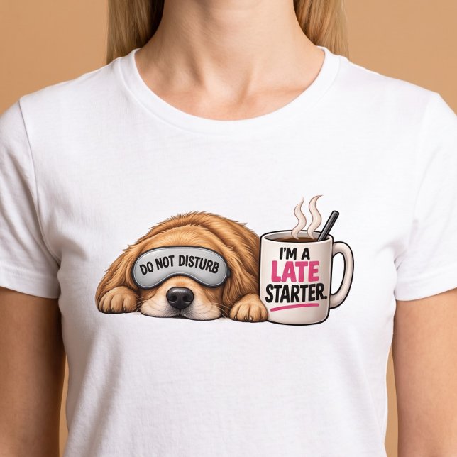 Rolig senstarter på morgonen t shirt (Skapare uppladdad)