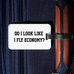Rolig Ser jag ut som om jag flyger Economy Resenär Bagagebricka