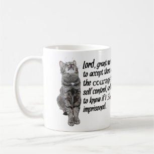 Rolig Serenitybön med katter Kaffemugg