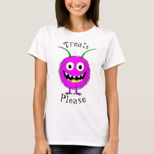 Rolig, serie monster, Halloween "Bus eller godis" T Shirt