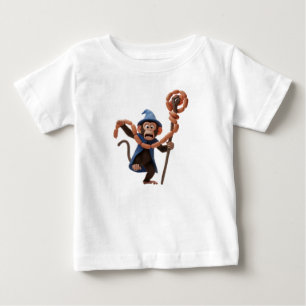 Rolig serieapa trollkarl med korvstav i t shirt