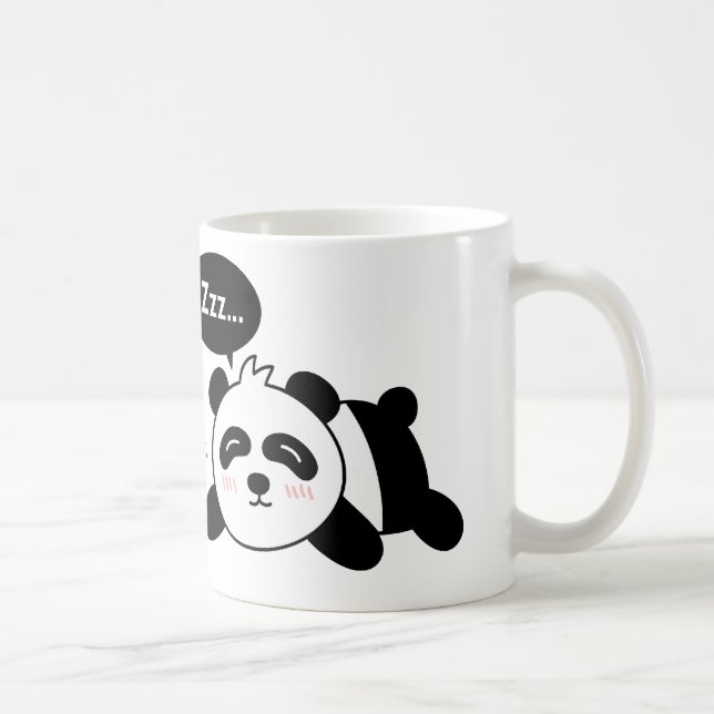 Rolig seriebild av söt sovande panda kaffemugg (Höger)