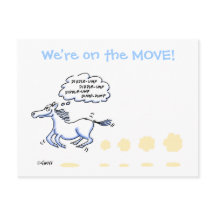 Rolig seriebild på häst - adressändring postkort