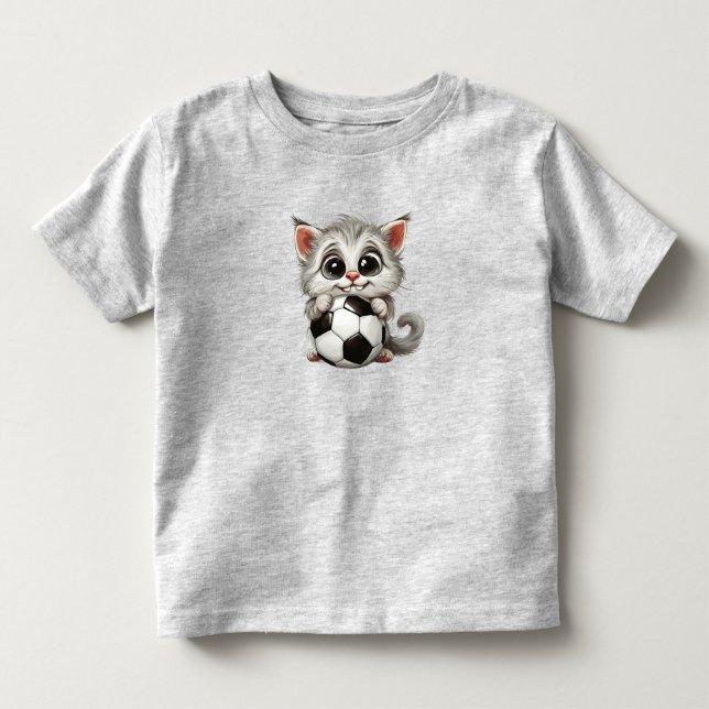 Rolig seriekatthåller fotboll t shirt (Framsida)