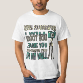 Rolig seriell fotograf t shirt