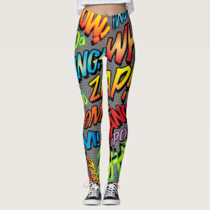 Rolig seriepoppkonst-ljud leggings