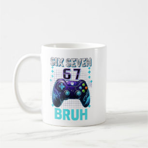 Rolig Sex Sju 67 Bruh Födelsedags Pojke Gamer Pres Kaffemugg