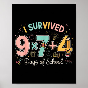 Rolig Sex Sju 67 Dagar På Skolan Meme Math Lärare Poster