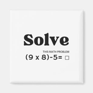 Rolig Sex Sju 67 Meme Pemdas Skola Matematiklärare Magnet