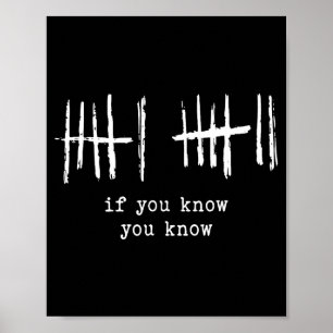 Rolig Sex Sju 67 Meme Tally Marks 6 7 Nummer Poster