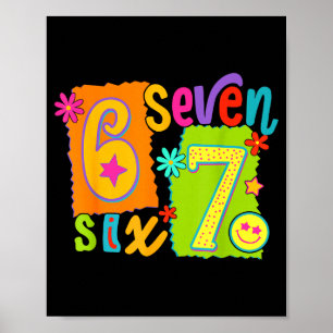 Rolig Sex Sju 6 7 Meme 67 Tröja Kvinnor Flickor Ba Poster