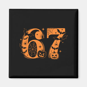 Rolig Sex Sju 6 7 Meme Design Par Halloween Lo Magnet