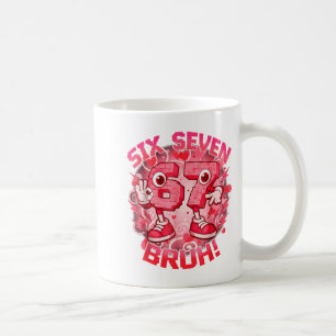 Rolig Sex Sju Bruh 67 Brainrot Meme Alla Hjärtans Kaffemugg