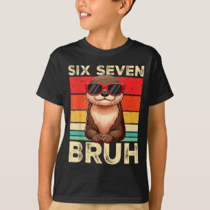 Rolig Sex Sju Bruh 6 7 utter Meme Barn Pojkar Män T Shirt