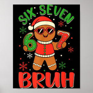 Rolig Sex Sju Bruh Pepparkak jul kostym Poster