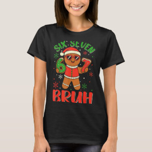 Rolig Sex Sju Bruh Pepparkaks Jul Kostym T Shirt